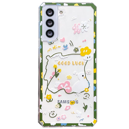 Hand-painted flowers are suitable for Samsung s22 Series