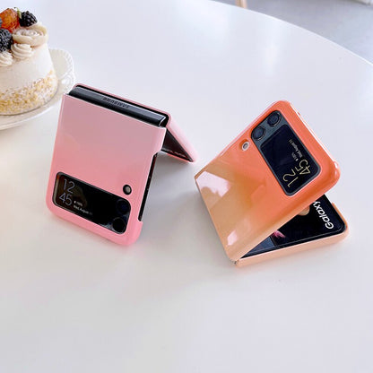 Gradient Glitter Bling Fold Case For Samsung Galaxy Z Flip 3 5G Z