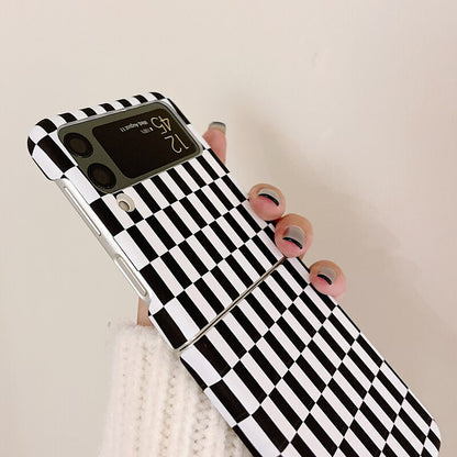 Simple and Fashion Black and whitePhone Case For Samsung Galaxy Z Flip 3 5G