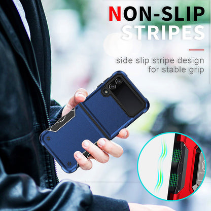 Stripes Hard Protective Case for Galaxy Z Flip4 & Flip 3 Anti-Shock Folding