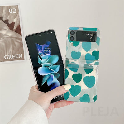 Cute Love Heart Patterns Phone Case For Galaxy Z Flip 3