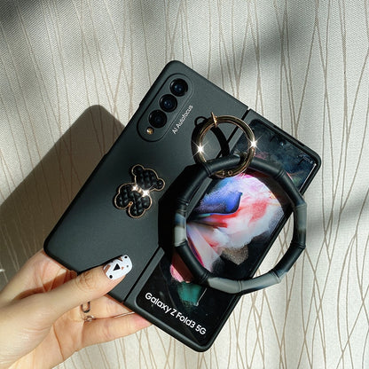 Fashion wrist Bracelet Chain Bear Phone case For Samsung Galaxy Z Fold