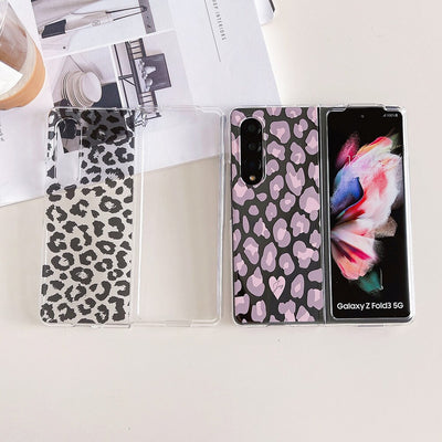 Woman Fashion Leopard Pattern Phone Case For Samsung Galaxy Z Fold 3 5G