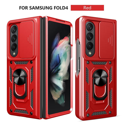 Armor Case with Lens Protection & Stand For Samsung Galaxy Z Fold 4