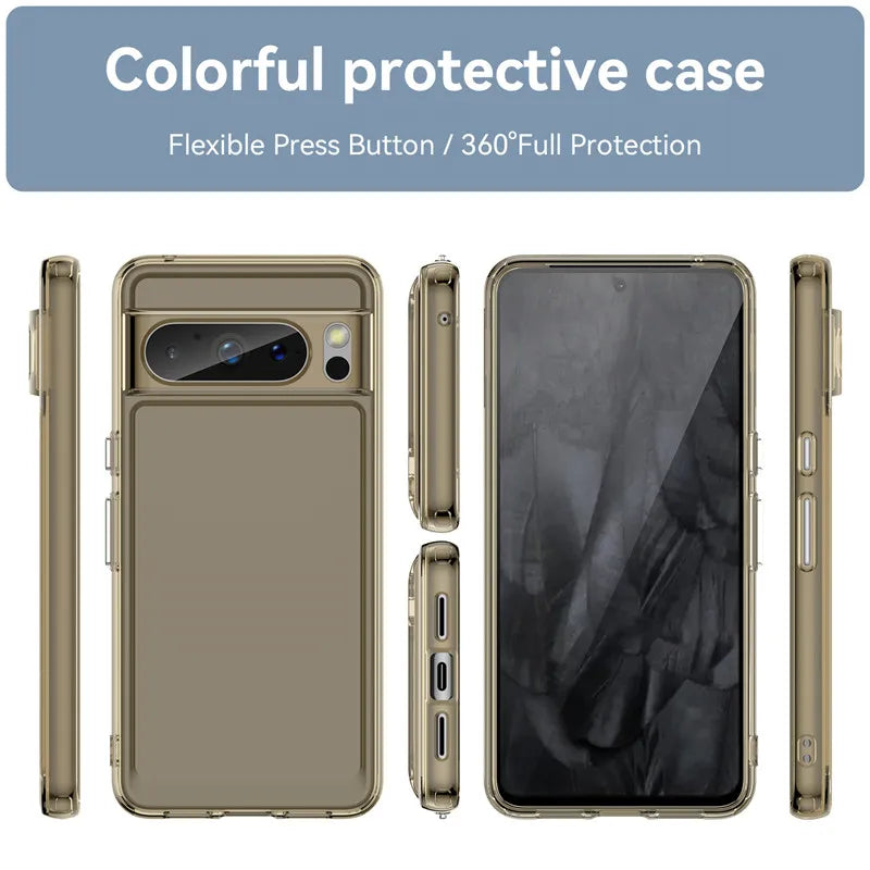 Transparent Shockproof  Bumper Case For Google Pixel 8 Series