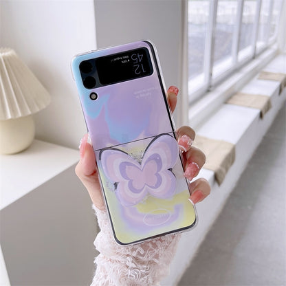 Cute Butterfly Bracelet Phone Stand Case For Samsung Galaxy Z Flip 3 5G