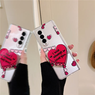 Korea Fashion Love Bracket Phone Cases For Samsung Galaxy Z Fold 3