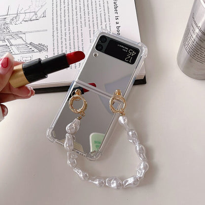 Makeup Mirror Shockproof Phone Case For Samsung Galaxy Z Flip 3 5G
