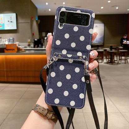 Luxury Wave Point Full Protection Phone Case For Samsung Galaxy Z Flip 3