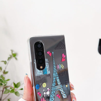 Romantic Iron Tower Old Castle Phone Case For Samsung Galaxy Z Fold 3 5G