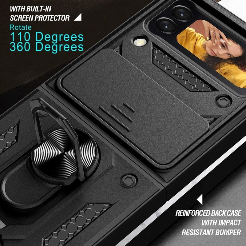 Camera Protective Phone Case For Samsung Galaxy Z Flip 4 & Z Flip 3