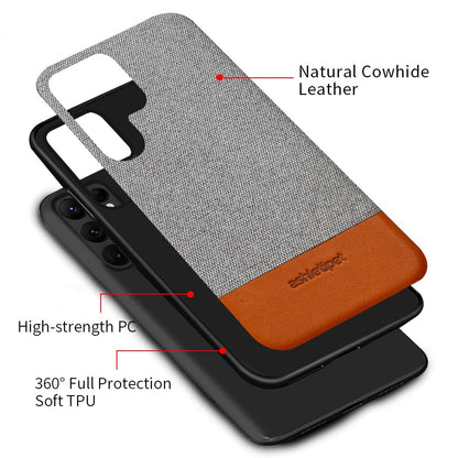 Canvas Leather Cover Case for Samsung Galaxy s22 Series