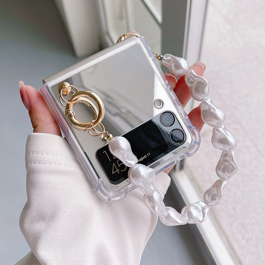 Makeup Mirror Shockproof Phone Case For Samsung Galaxy Z Flip 3 5G
