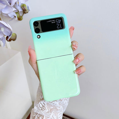 Gradient Glitter Bling Fold Case For Samsung Galaxy Z Flip 3 5G Z