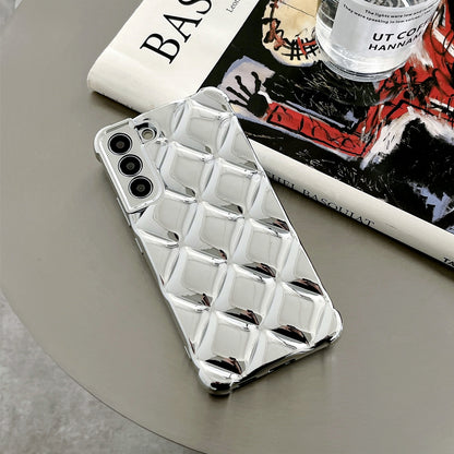 Luxury Plating Reflective Diamond Phone Case For Samsung Galaxy S22 Series