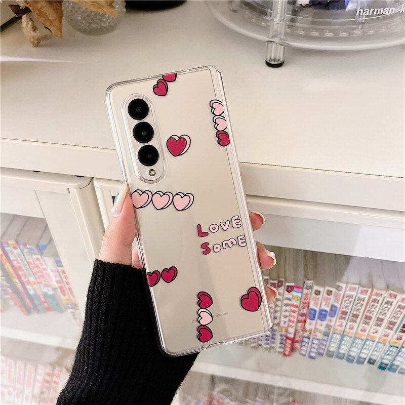 Korea Fashion Love Bracket Phone Cases For Samsung Galaxy Z Fold 3