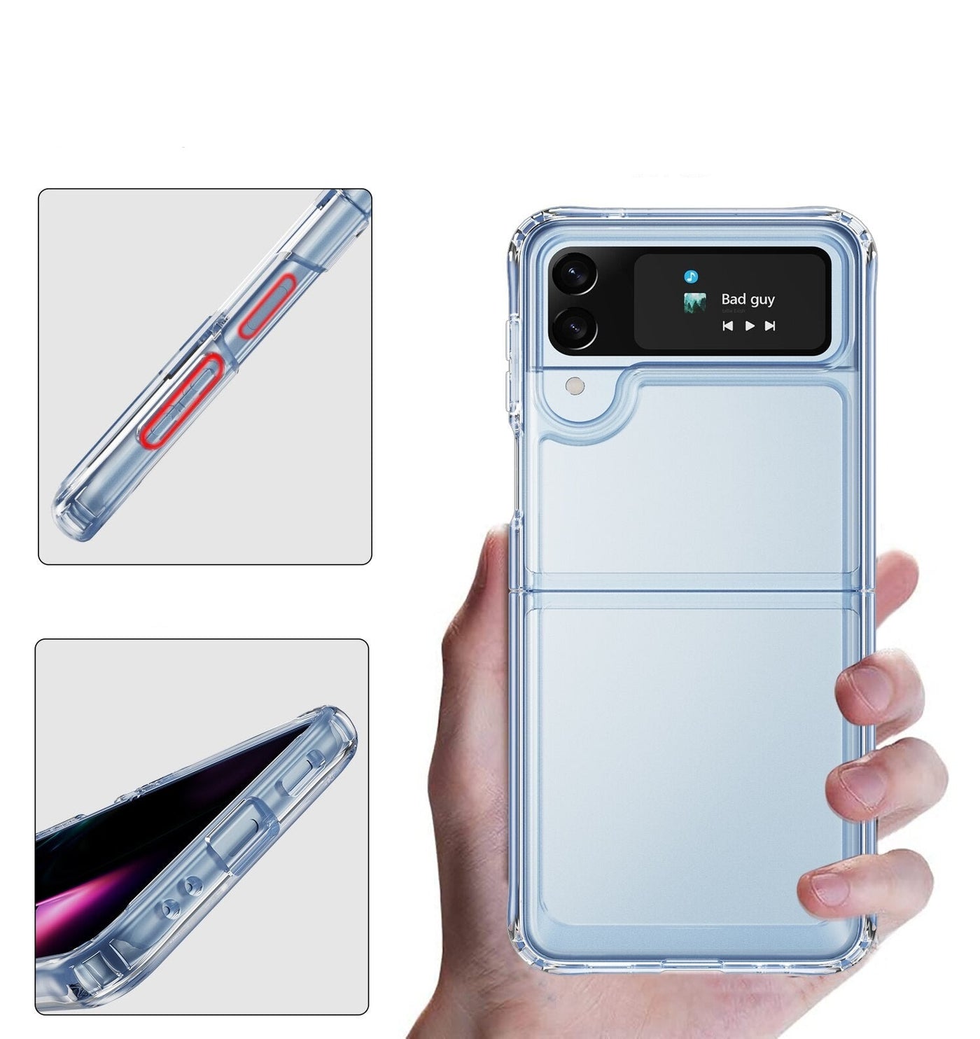 Anti-Drop Non-Fingerprint Acrylic Folding Case for Galaxy Z Flip4