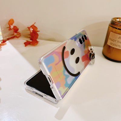 Cute Watercolor Smile Pendant Phone Case For Samsung Galaxy Z Fold 3