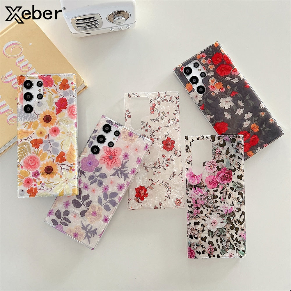 Colorful Flower Shell Pattern Phone Case For Samsung S22 Series