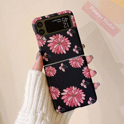 Cute Cartoon Daisy Flower Phone Case For Samsung Galaxy Z Flip 3 5G