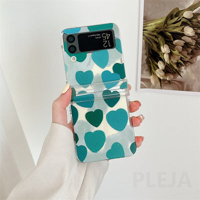 Cute Love Heart Patterns Phone Case For Galaxy Z Flip 3