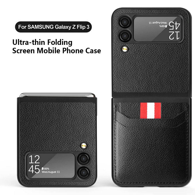 Leather Wallet Card Slot Holder Folding Case for Samsung Galaxy Z Flip 3 5G