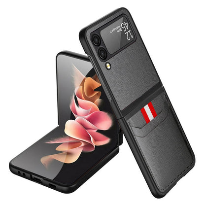 Leather Wallet Card Slot Holder Folding Case for Samsung Galaxy Z Flip 3 5G