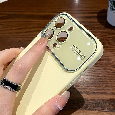 Fashion Liquid Silicone Glass Lens Protection Case For iPhone