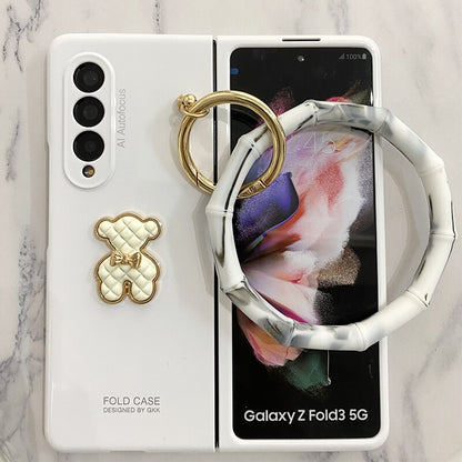 Fashion wrist Bracelet Chain Bear Phone case For Samsung Galaxy Z Fold