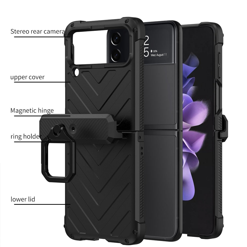 Magnetic Armor Shockproof Case For Samsung Galaxy Z Flip 4