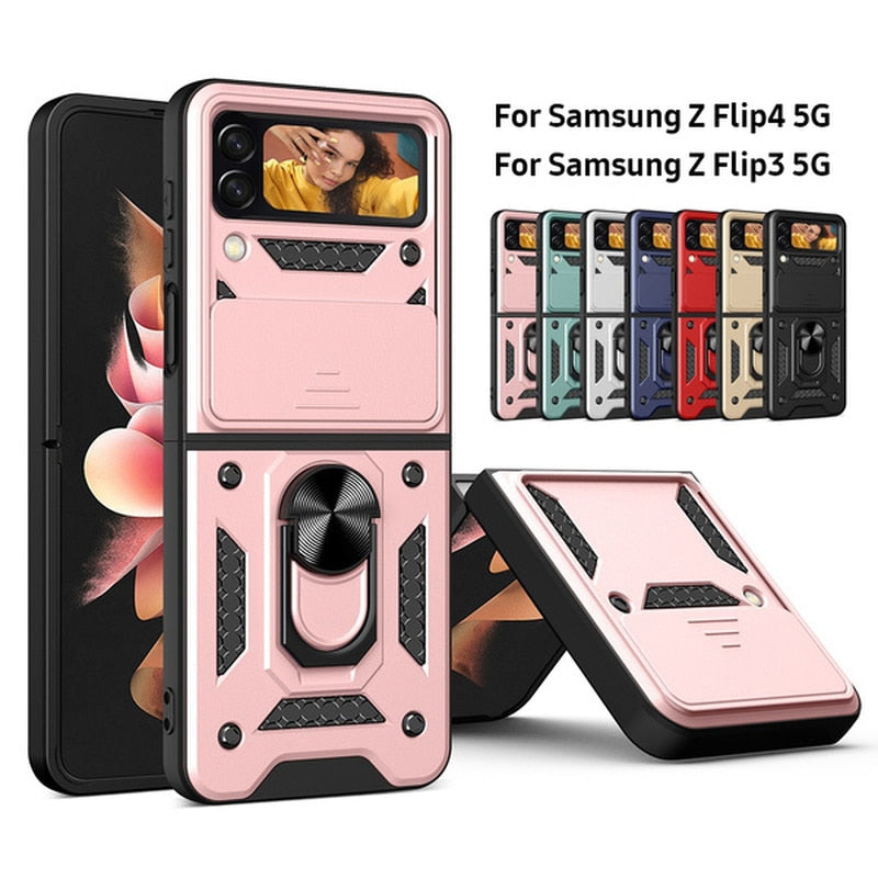 Camera Protective Phone Case For Samsung Galaxy Z Flip 4 & Z Flip 3