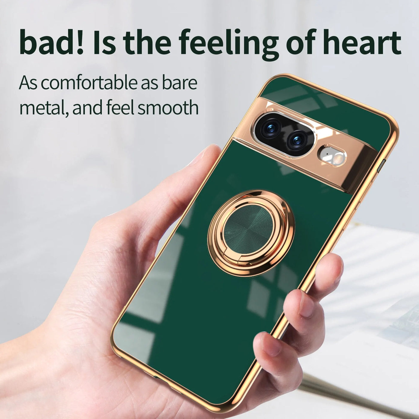 Luxury Electroplating Case with Ring Holder For Google Pixel 8 Series