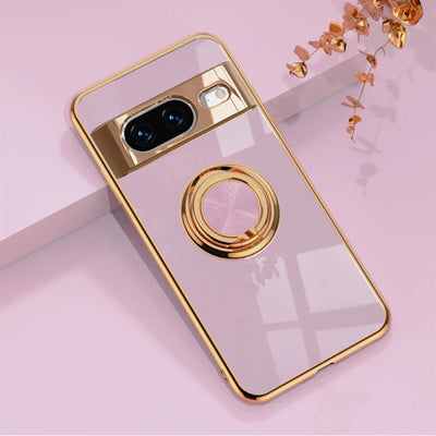 Luxury Electroplating Case with Ring Holder For Google Pixel 8 Series