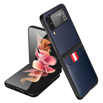 Leather Wallet Card Slot Holder Folding Case for Samsung Galaxy Z Flip 3 5G