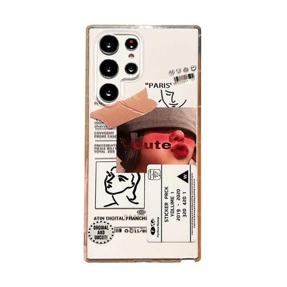 Couple Smile Pink Case For Samsung Galaxy S22 Series