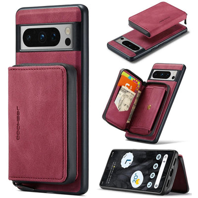 Luxury Magnetic Leather Case with Detachable Wallet for Google Pixel 8 Series