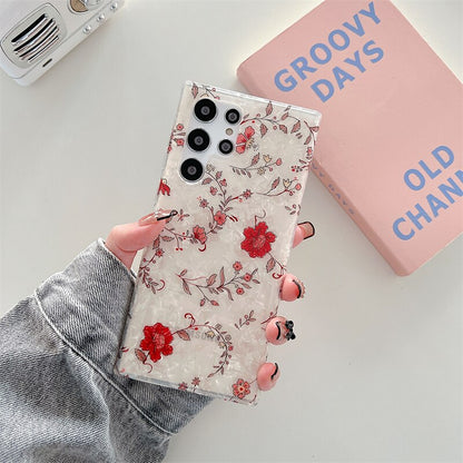 Colorful Flower Shell Pattern Phone Case For Samsung S22 Series