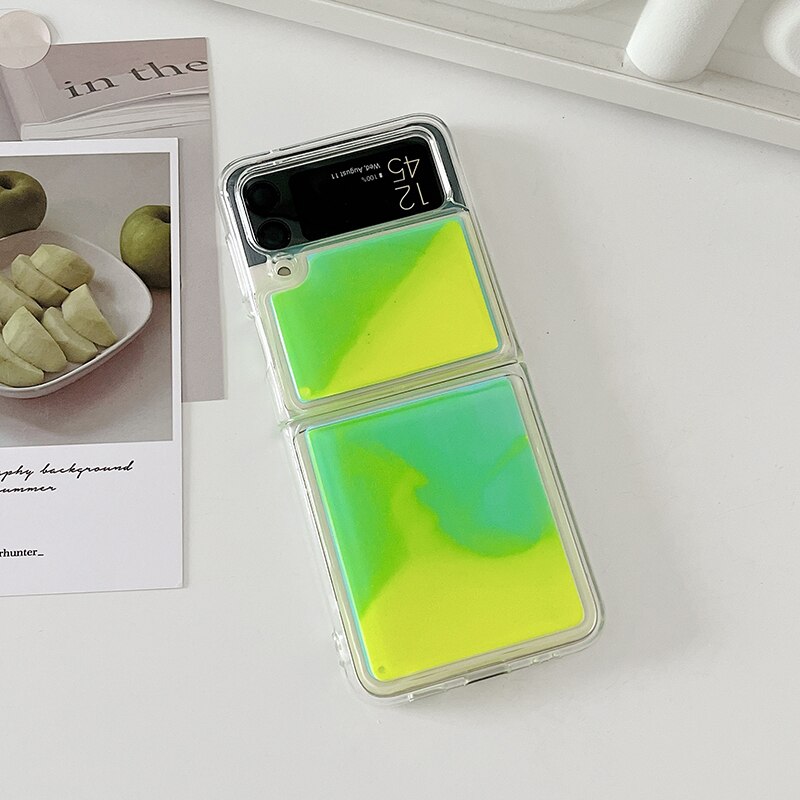 Glitter Neon Phone Case For Samsung Galaxy Z Flip 3 5G