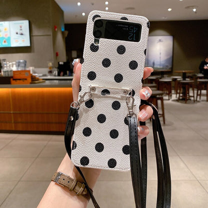 Luxury Wave Point Full Protection Phone Case For Samsung Galaxy Z Flip 3
