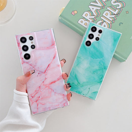 Matte Marble Texture Phone Case For Samsung S22 Series