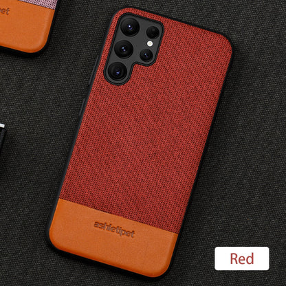 Canvas Leather Cover Case for Samsung Galaxy s22 Series