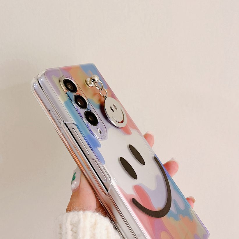 Cute Watercolor Smile Pendant Phone Case For Samsung Galaxy Z Fold 3