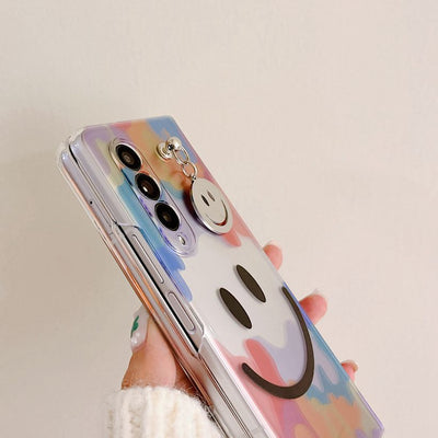 Cute Watercolor Smile Pendant Phone Case For Samsung Galaxy Z Fold 3