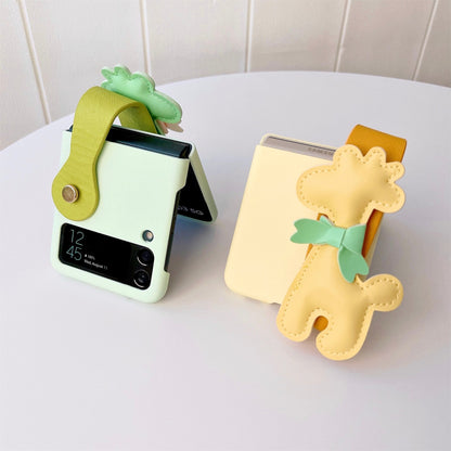Cute Giraffe Wristband Bracelet Case for Samsung Galaxy Z Flip3 Z  Flip4