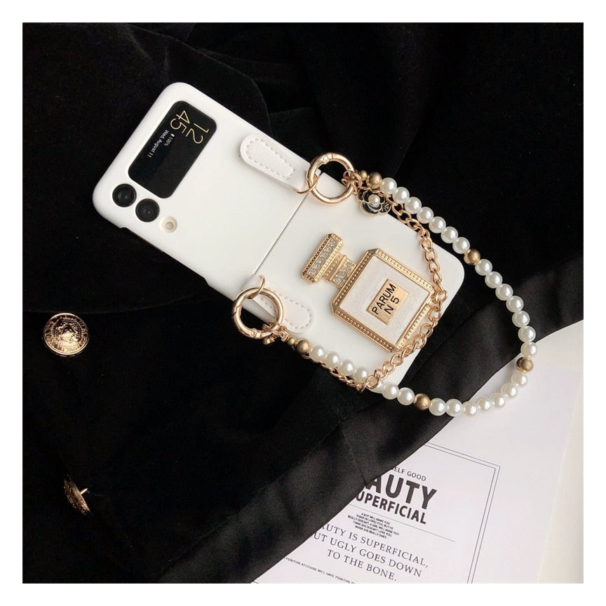 Luxury Rhinestone Mirror Bracket Phone Case For Galaxy Z Flip 3