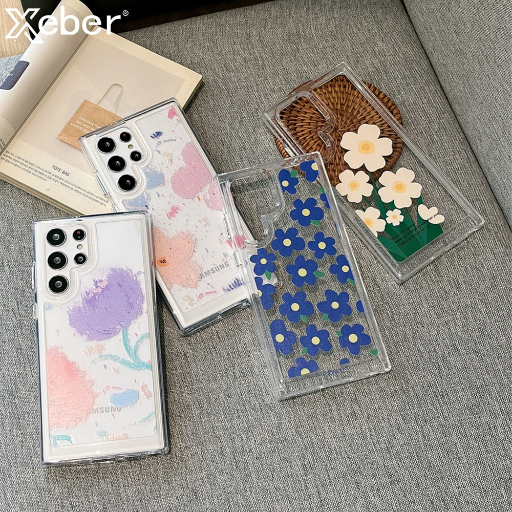 Clear Flower Cover For Samsung S22 Series