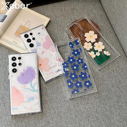 Clear Flower Cover For Samsung S22 Series
