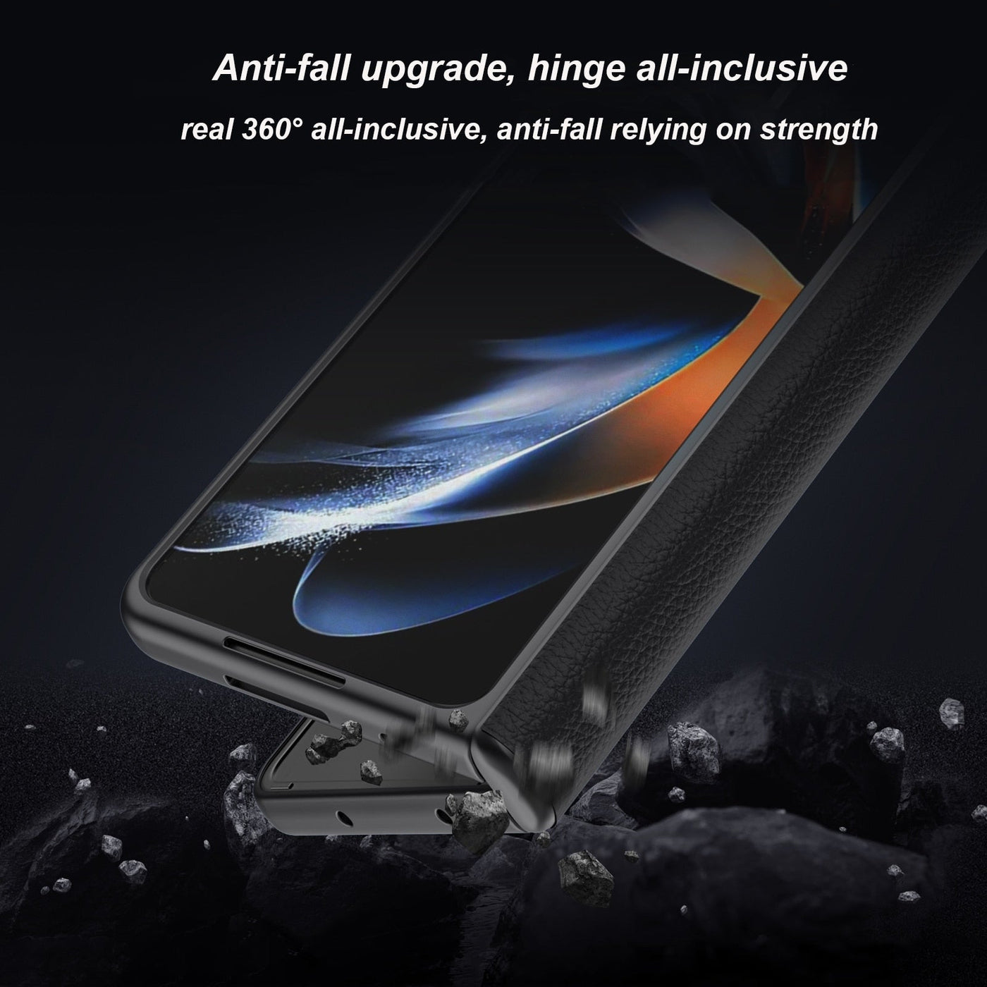 Luxury Leather Hinge Protective Case for Samsung Galaxy Z Fold 4