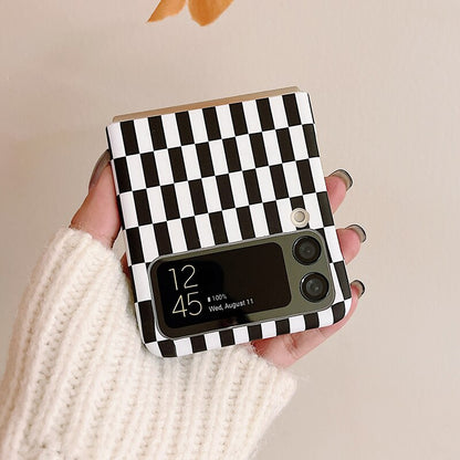 Simple and Fashion Black and whitePhone Case For Samsung Galaxy Z Flip 3 5G
