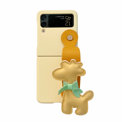 Cute Giraffe Wristband Bracelet Case for Samsung Galaxy Z Flip3 Z  Flip4